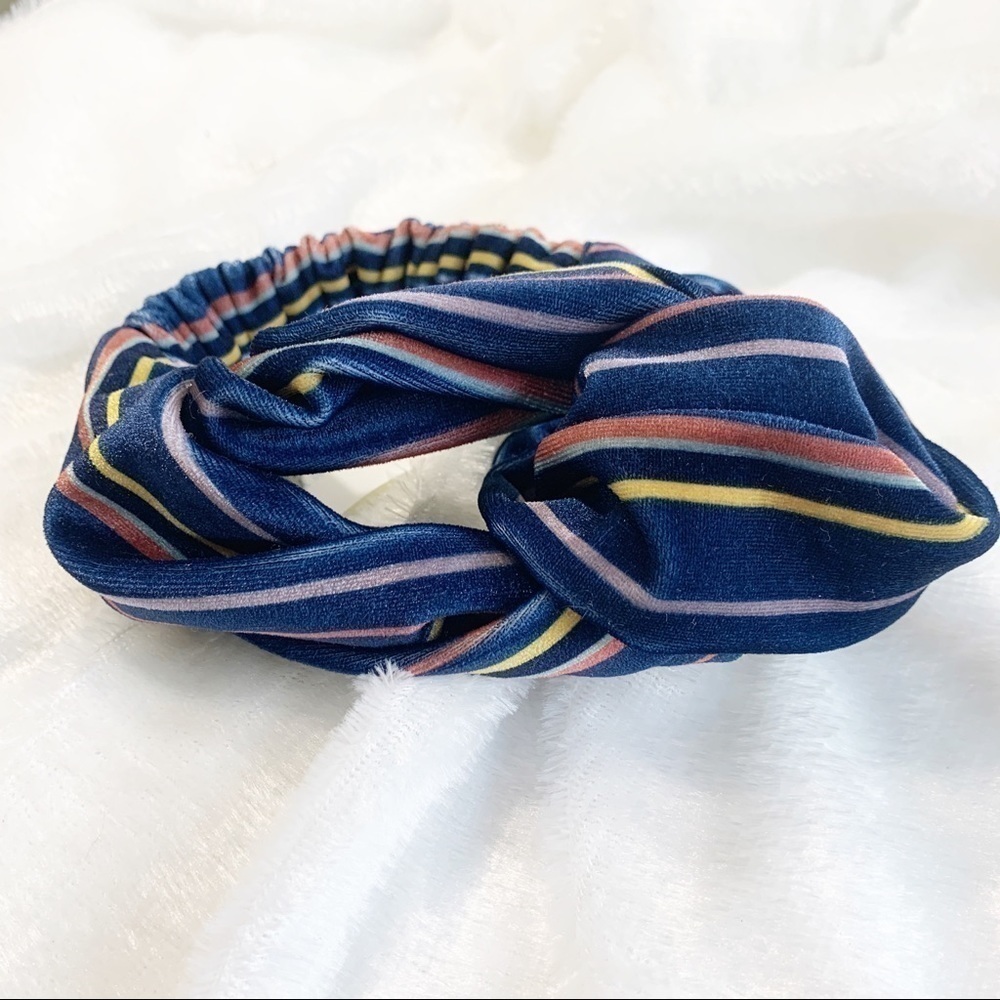 Lucky Brand multi colored crushed velvet head wrap